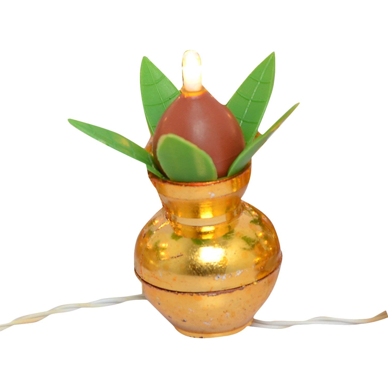 Buy KLIP 2 DEAL Traditional Festival Electric Golden Led Kalash Diya