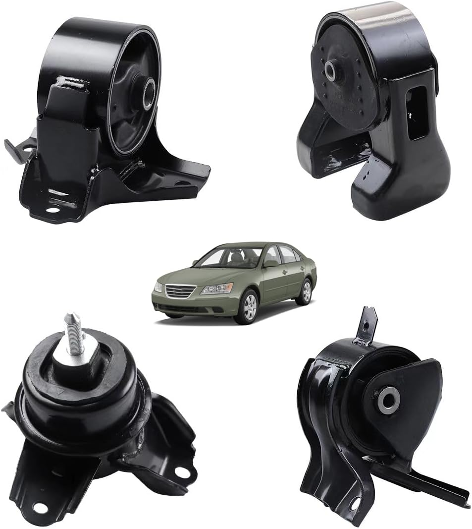 Engine Motor Mount Kit Fit for 2009 2010 Hyundai Sonata V6 3.3L(Not 2.4L) Replacement OE# A7188 / A7171 / A7162 / A7168 Torque Strut Mount & Transmission Mount Set of 4