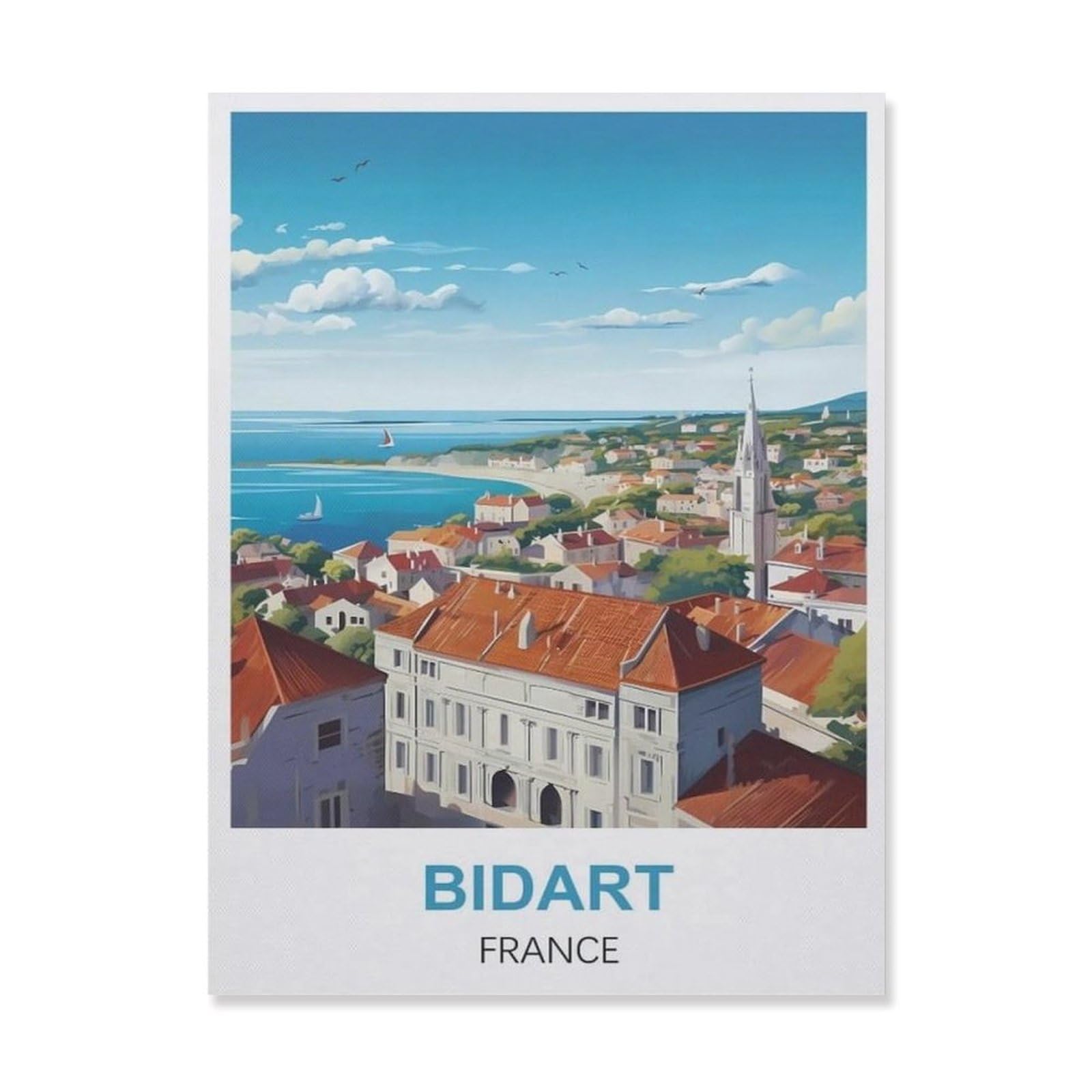 Funny Bathroom Wall Decor Signs，Bidart France(20x30cm）