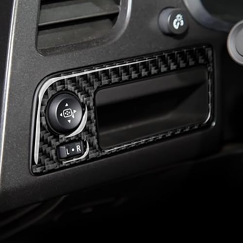 Miniatura 6 de Accesorios de coche Interruptor de faros delanteros Panel adhesivo fibra de carbono Interior Trim cubierta para Chevrolet Corvette C7 Z06 2014 2015
