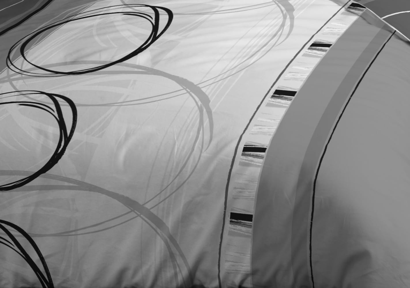 Le linge de Jules Duvet Cover 240 x 260 cm + 2 Pillowcases - Soft and Durable Microfibre - Easy Care - Grey - Image 3