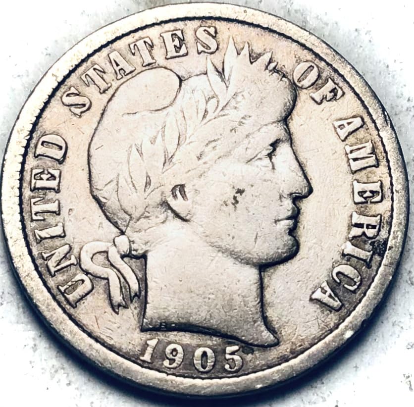 1905 P Barber Silver Dime Seller Fine