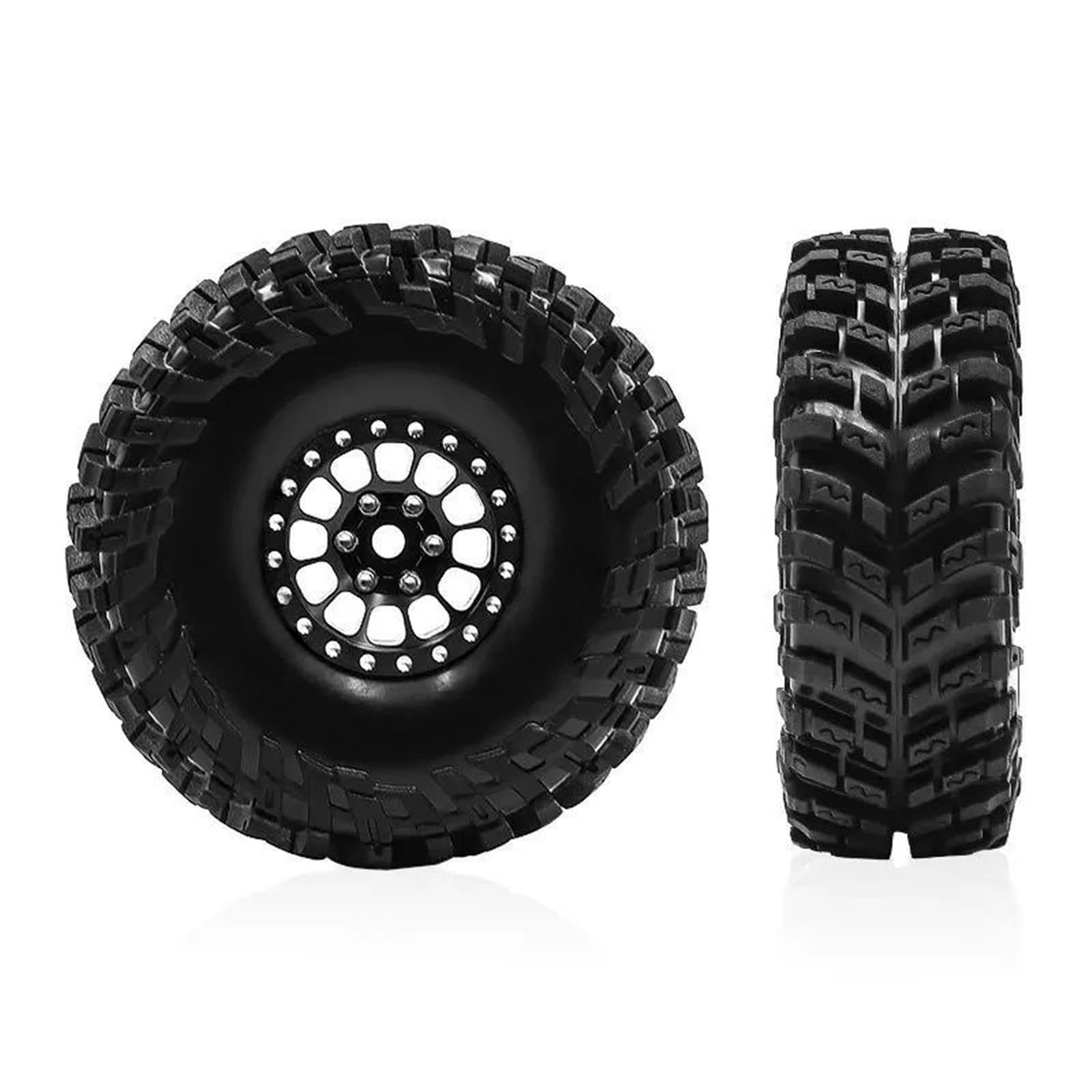 4 Pezzi Da 1.0 Pollici In Metallo Mozzo Ruota In Gomma Per Pneumatici Arrampicata Per TRX4M Per SCX24 Per FMS Per Ascent-18 1/18 RC Crawler Parti Aggiornamento Parts