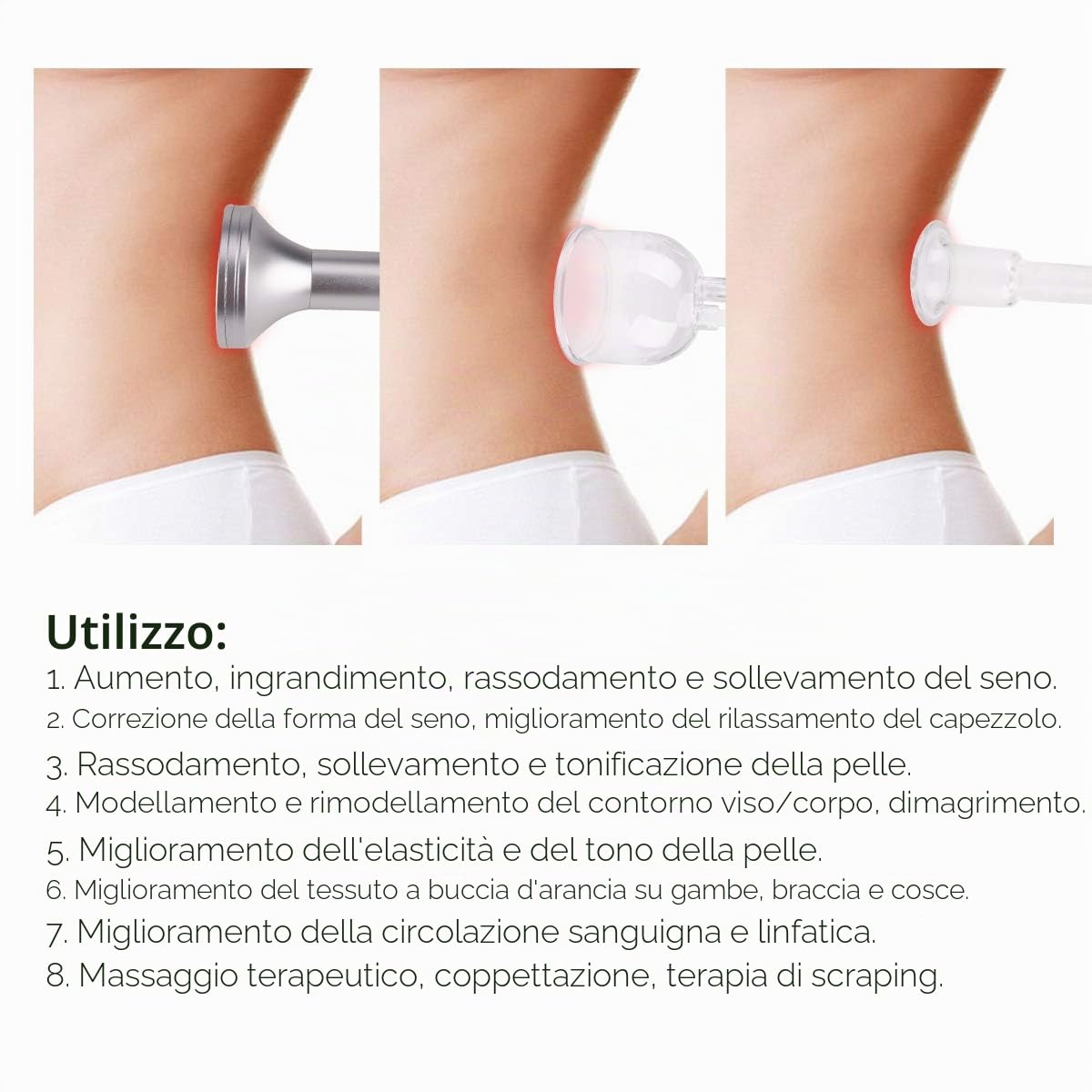 Yofuly Elettrico Massaggiatore per la Vuoto, Multifunzionale Massaggio Corpo a Vuoto, Macchina Massager del Vuoto per Coppettazione con 30 Coppe per il Vuoto e 3 Impugnature Gua Sha