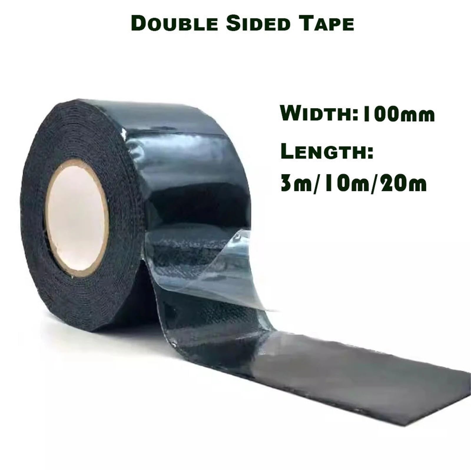 Nastro per giunti in erba sintetica Nastro di giunzione for prato sintetico artificiale for, nastro verde for da giardino senza colla(Black Single sided,100mmx10m)