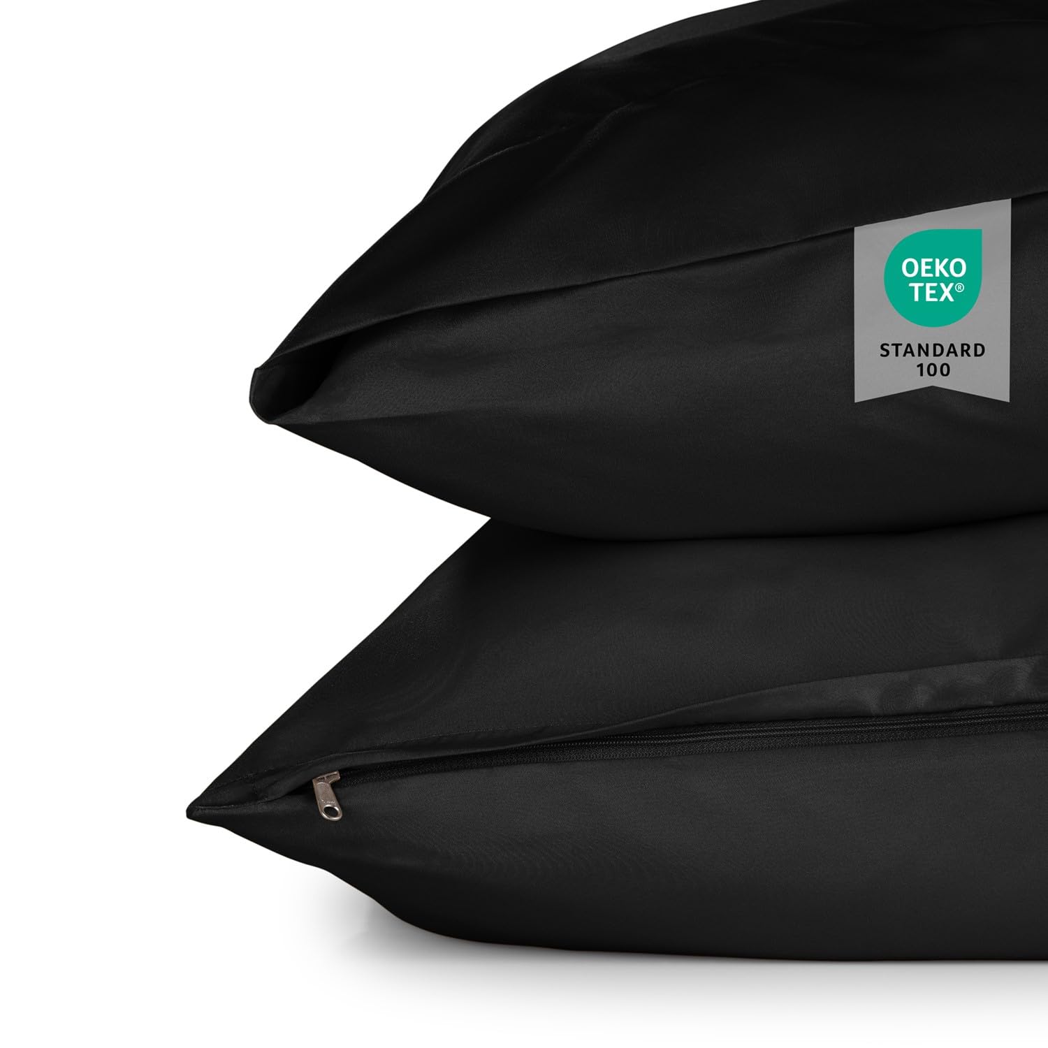 Blumtal Federe Cuscini Divano 50x80 cm - Set di Copricuscini per Divani in Microfibra a 2 Pezzi con Chiusura a Busta, certificati Oeko-Tex, extra morbidi e lavabili - Nero
