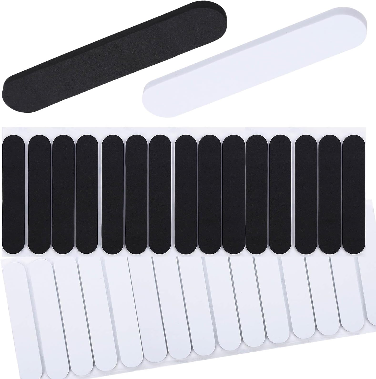 30PCS Hat Size Tape, Hat Size Reducer Inserts, Hats Reducing Tapes, Foam Reducing Self Adhesive Tape for Hats (Black and White), Hard Hats Accessories