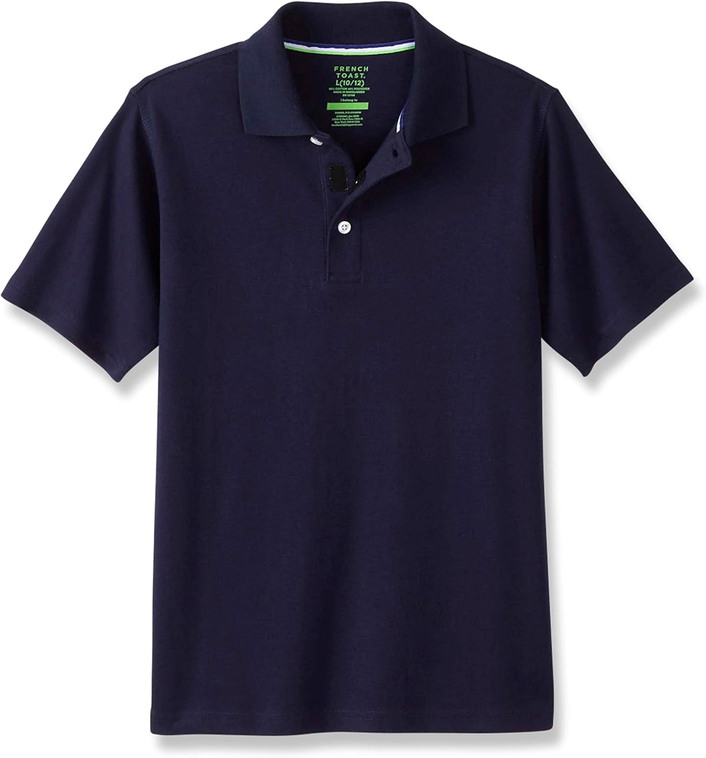 French Toast Adaptive Short Sleeve Polo Shirt | Hook and Loop Placket | Flat Seams