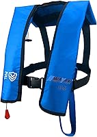 HWAYAN Manual Inflatable Life Jacket Adult PFD Vest 150N Buoyancy Up to 330lbs Kayaking Fishing Boating 33g CO2