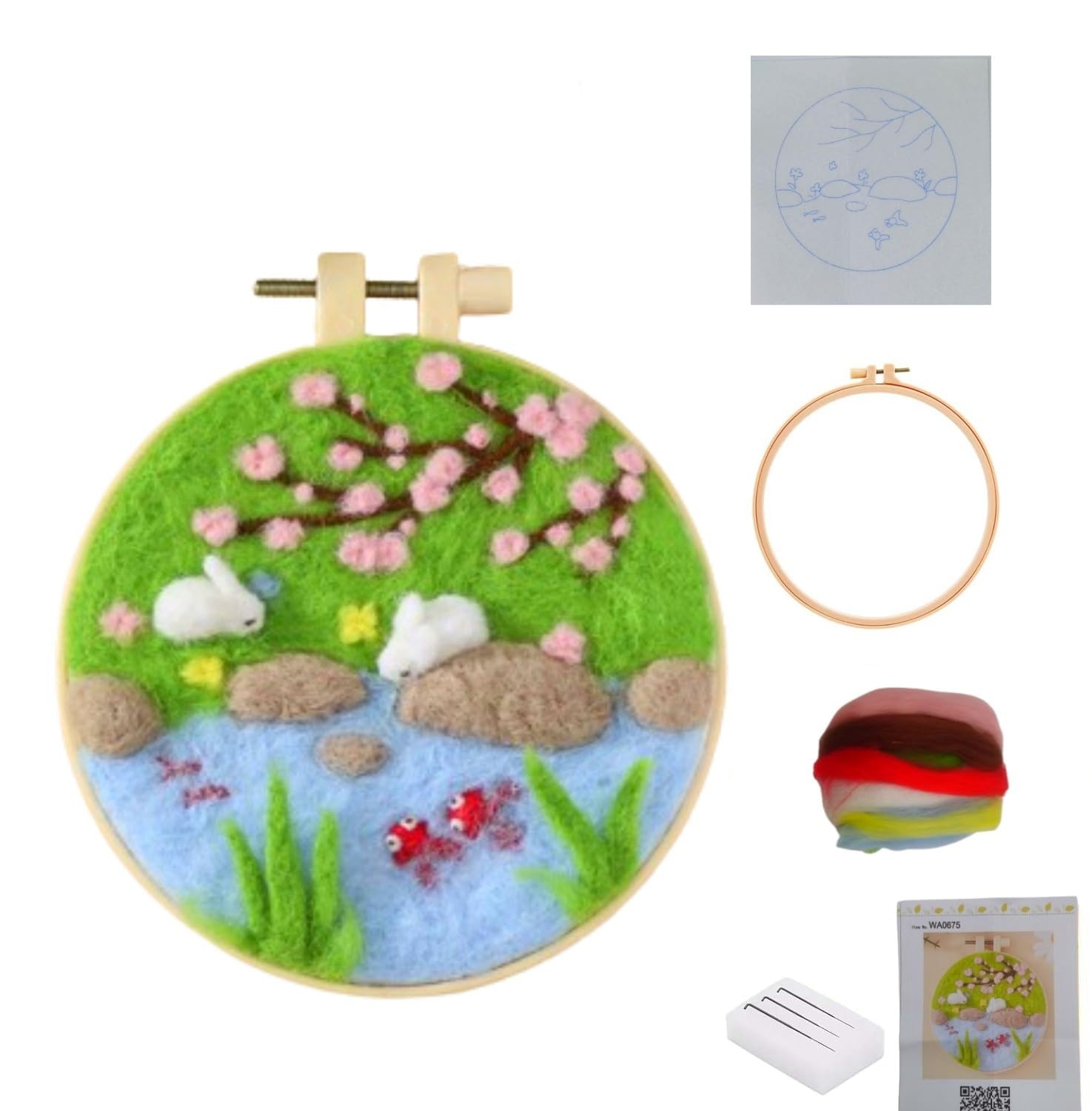 Needle Felt Starter Set,Felting Kits for Beginners Needle Felting Kit