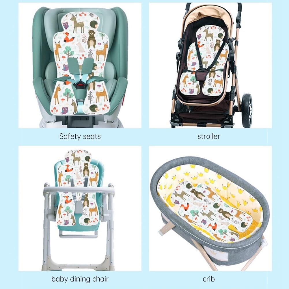 Rivestimento per passeggino estivo, universale, tappetino di raffreddamento, imbottito, comodo cuscino di supporto per il corpo del bambino, per passeggino, seggiolino auto, 68 cm x 33 cm