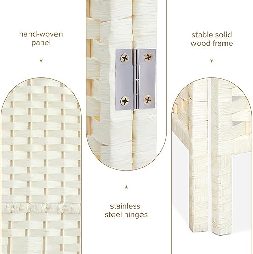 Miniatura 42 de Divisores de habitación de 6 pies de alto - 20 pulgadas de ancho pantalla de privacidad independiente con fibra tejida de diamante, divisor de pared