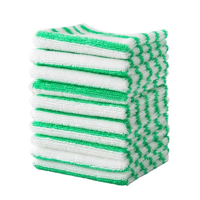 Paño de limpieza Paño de cocina Microfibra absorbente Secado rápido Durable Reutilizable for platos Encimeras Cuidado fácil Lavable a máquina Antiarañazos Seguro Suave con las superficies(25*25cm 3pcs