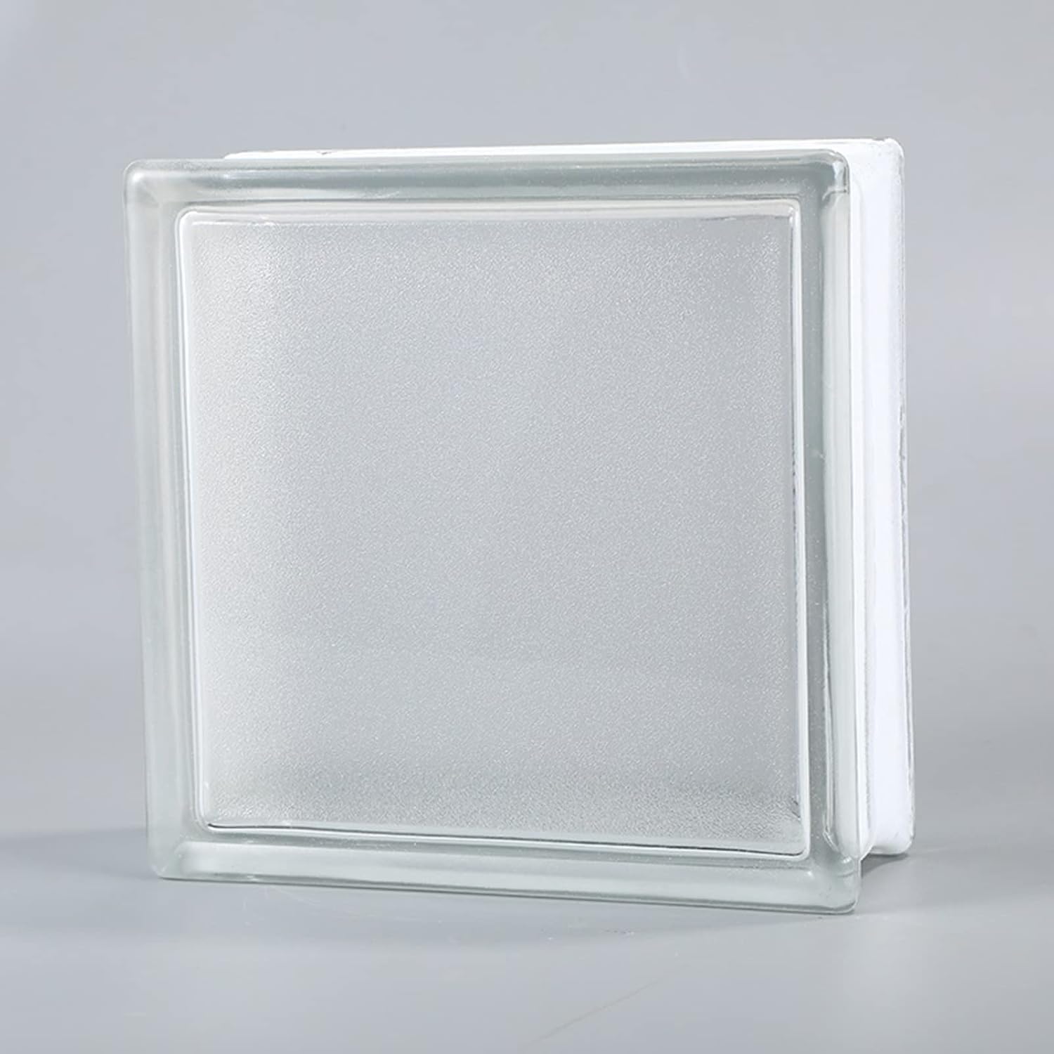 Square Hollow Glass Block Privacy Divider, Clear Glass Brick for Widow Art Studio Floor Wall Basemet Office At Home, 19x19x8cm(7.5x7.5x3in)