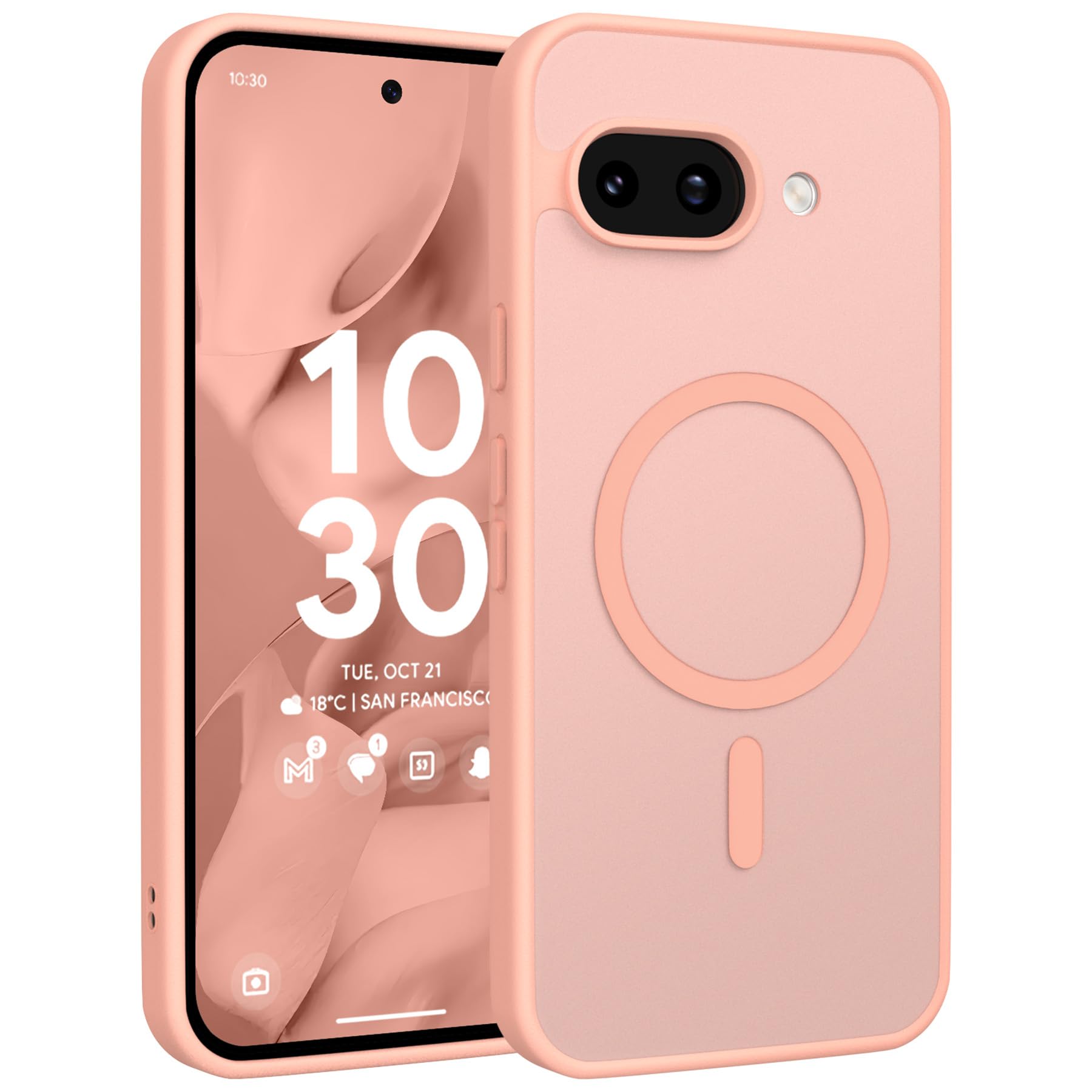 Coque mate translucide pour Google Pixel 9A antichoc rose - 8