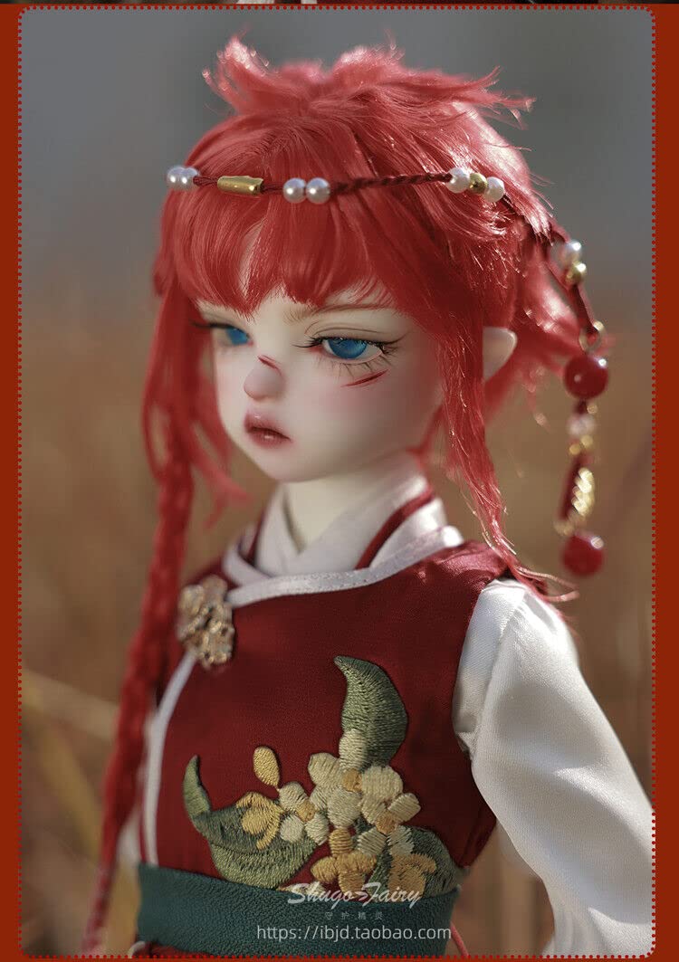 ハンドメイド 赤い髪の人形 赤い髪の手作りのかわいいアート人形。装飾人形。 - ショップ
