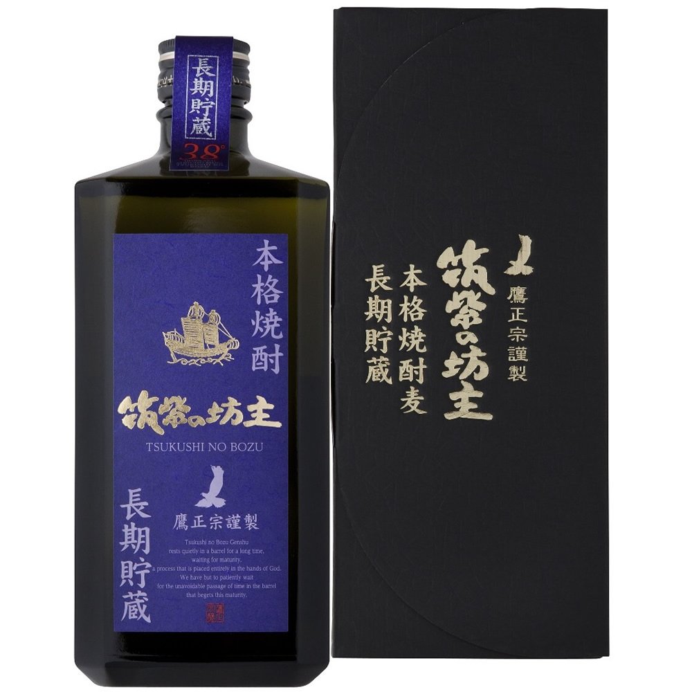 Amazon.co.jp: 鷹正宗 本格麦焼酎 筑紫の坊主 瓶 38度 [ 焼酎 福岡県