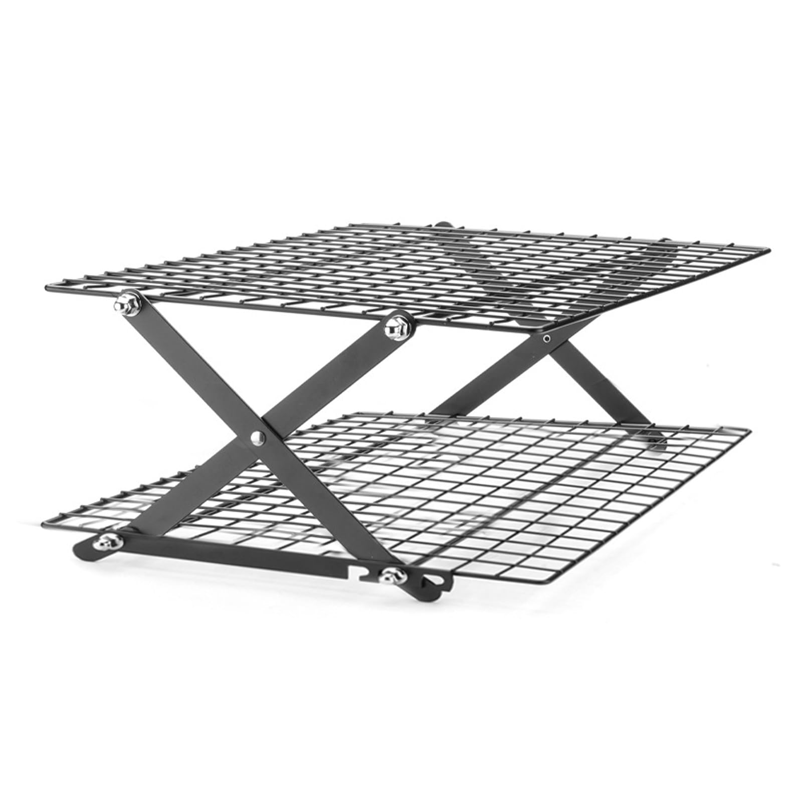Msioytog Flexible Baking Cooling Stand Constructed From Top Grade Carbon Steel Provides Foldable Design and Generous Space for Food Chilling Carbon Steel Cooling Rack