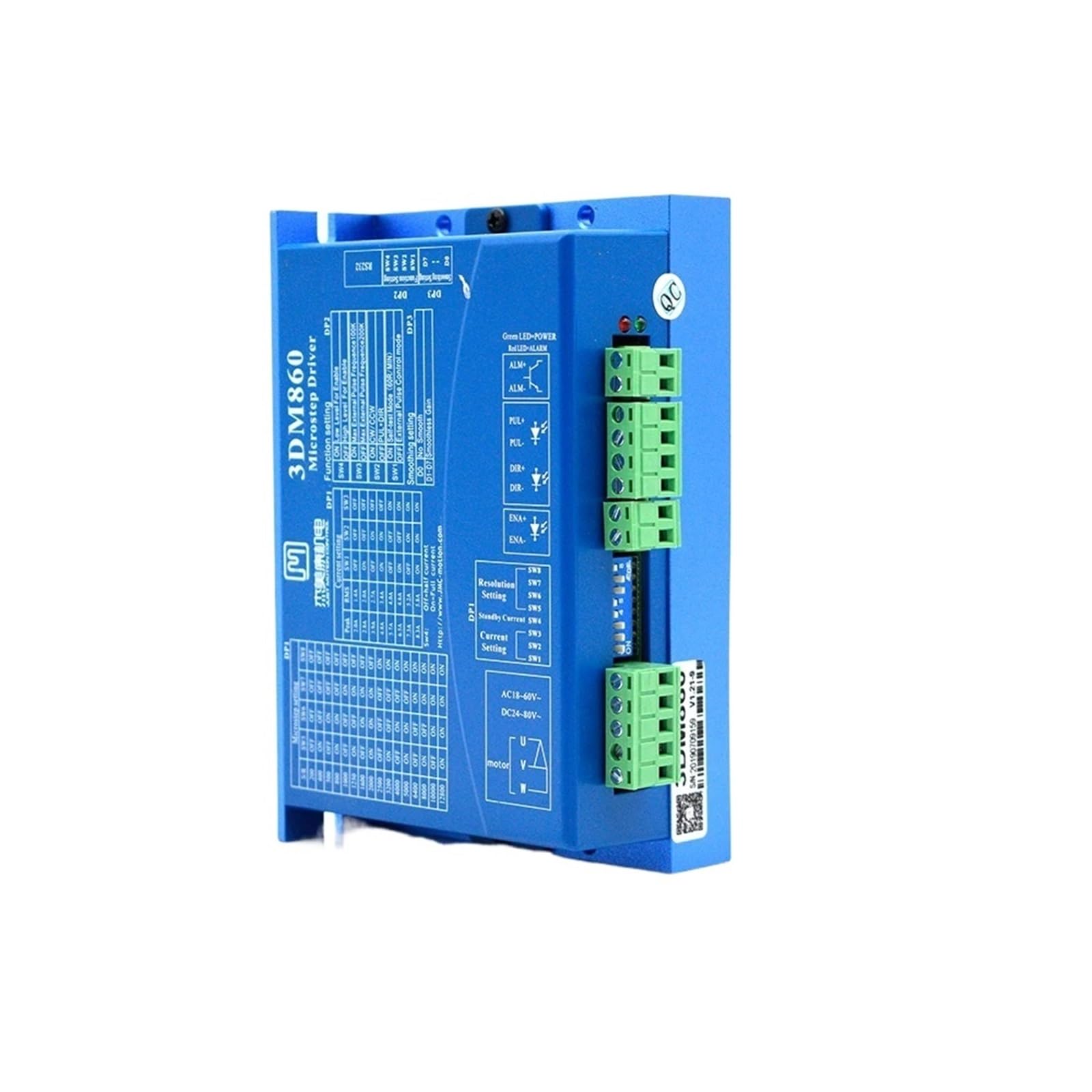 EKFBQBGW 3 Phase Digital Stepper electronic starter Driver 3DM783 3DM860 Input Voltage DC30-110V AC24-80V Match with 86 Stepping electronic starter(3DM783)