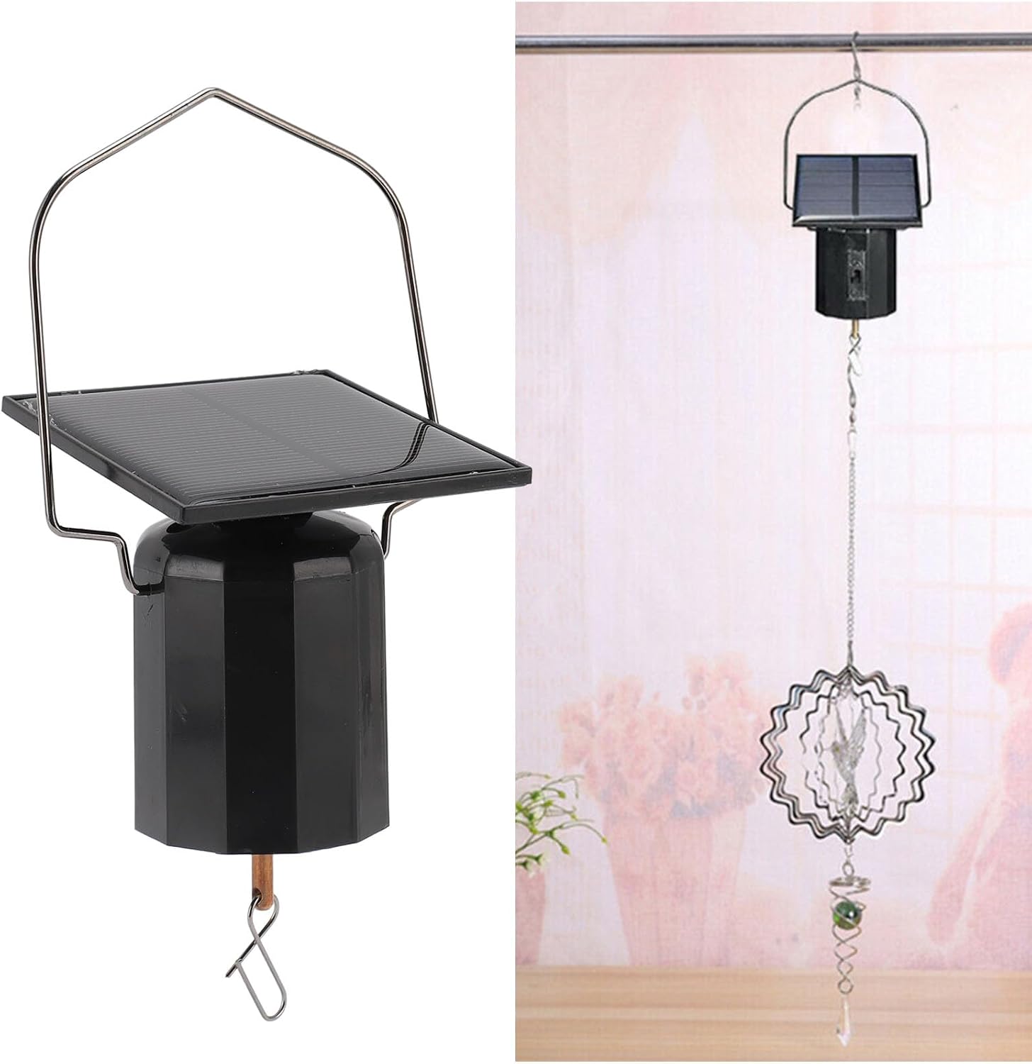 Solar Wind Spinner Motor, Small Hanging Solar Motor, Energy Operated Turner Hanging Display Solar Motor for Art Ornament Wind Chimes