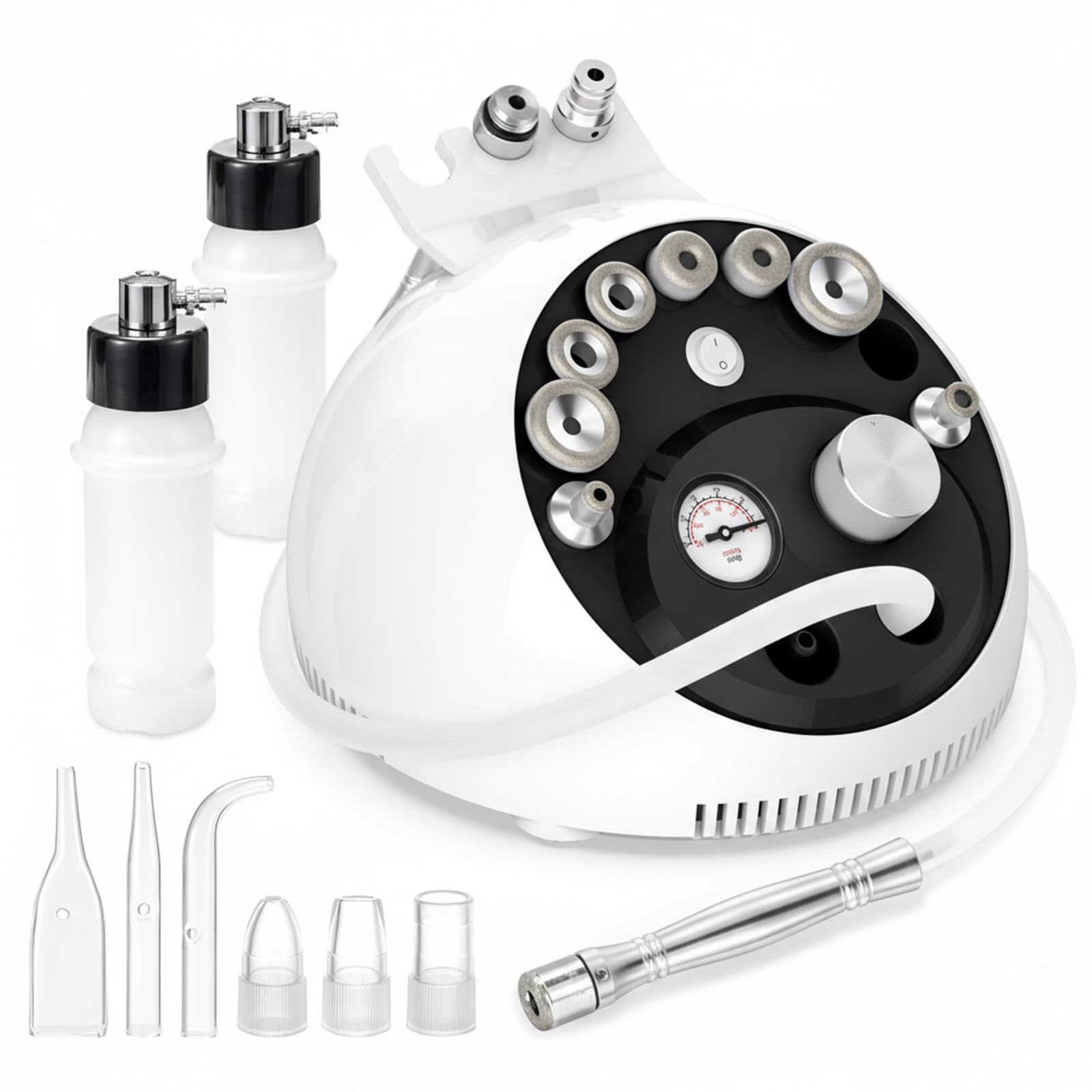 UNOISETION Macchina per microdermoabrasione diamantata per uso domestico, 3 in1 Microdermabrasion Macchina facciale per esfoliare, aspirazione regolabile