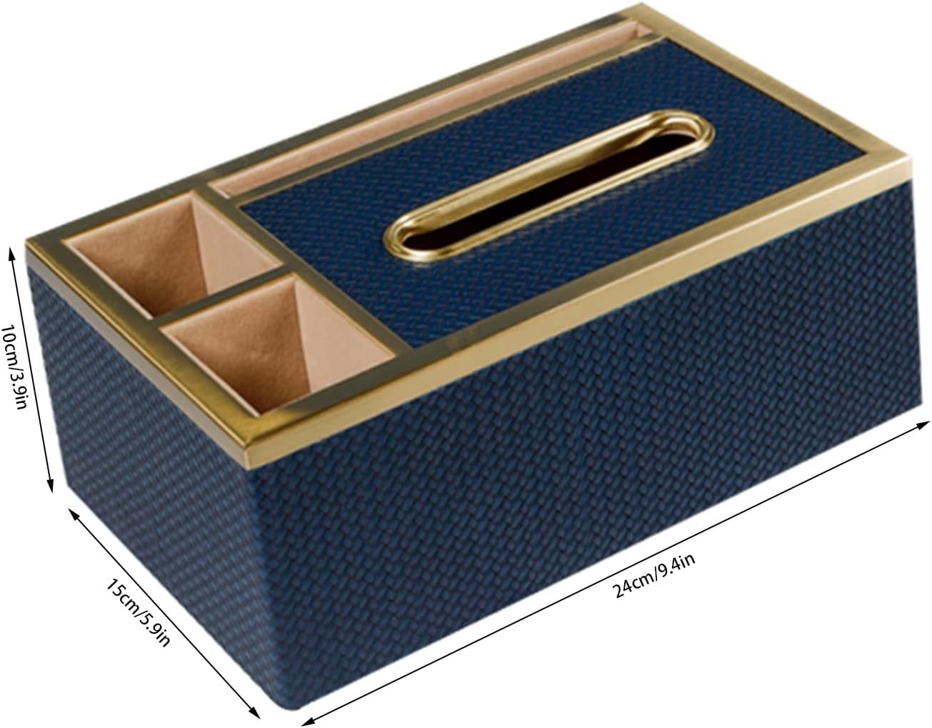 Stylish Tissue Box Rectangular Tissue Box Holder and Modern Leather Tissue Box for Bathroom Bedroom Vanity Night Stands Office Car Home Modern Tissue Box (Color : BlueA) (Bluea)