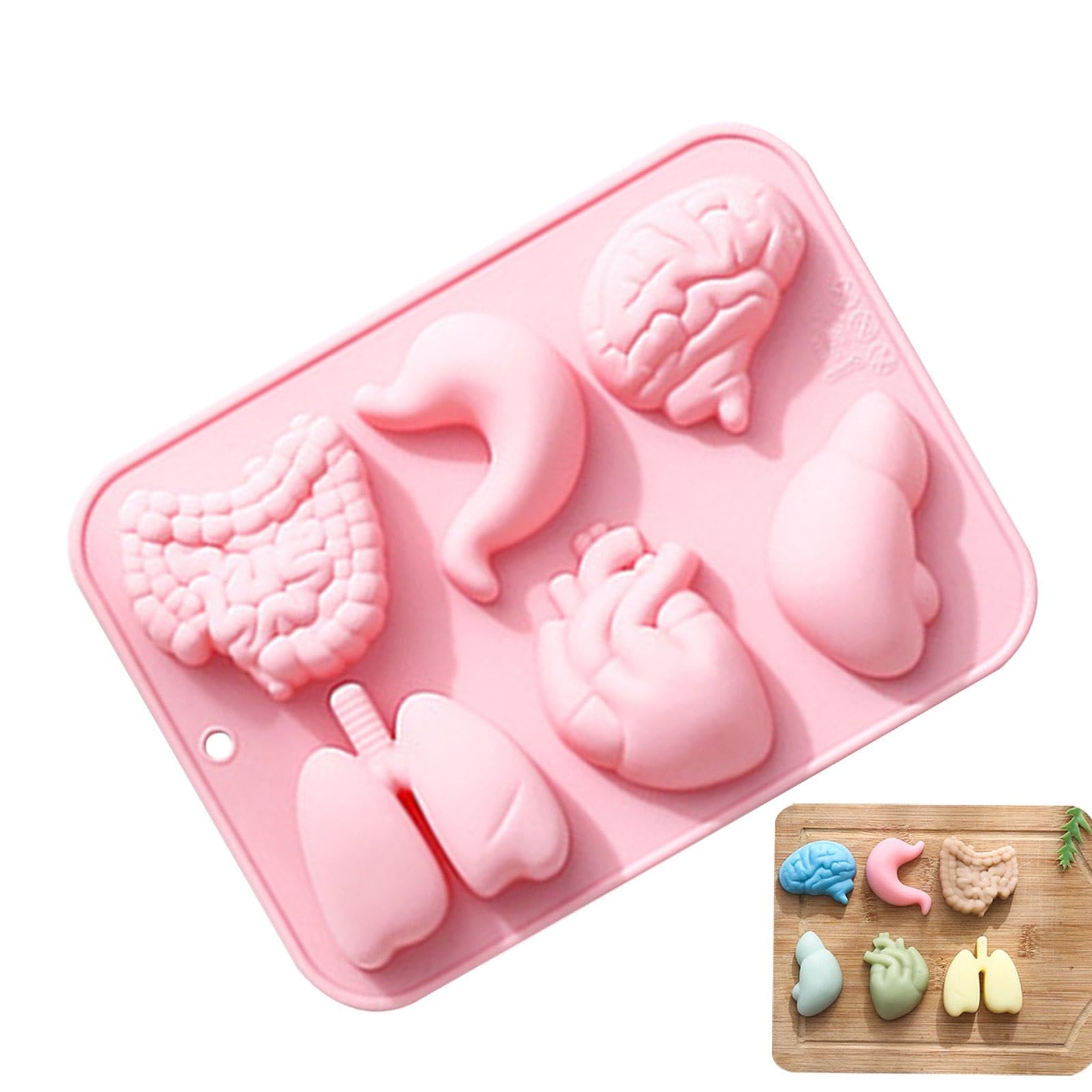 3D Coeur Humain Moule Silicone, Dessert Outils Pour Gâteau À La Main Glacée Au Chocolat Cire Fondre Moisissures