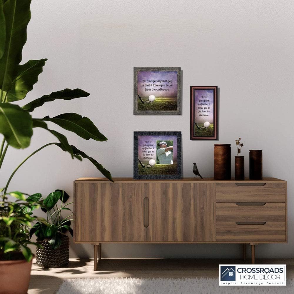 Crossroads Home Décor Golf, Funny Golf Gifts for Men Picture Frame, 7367CH