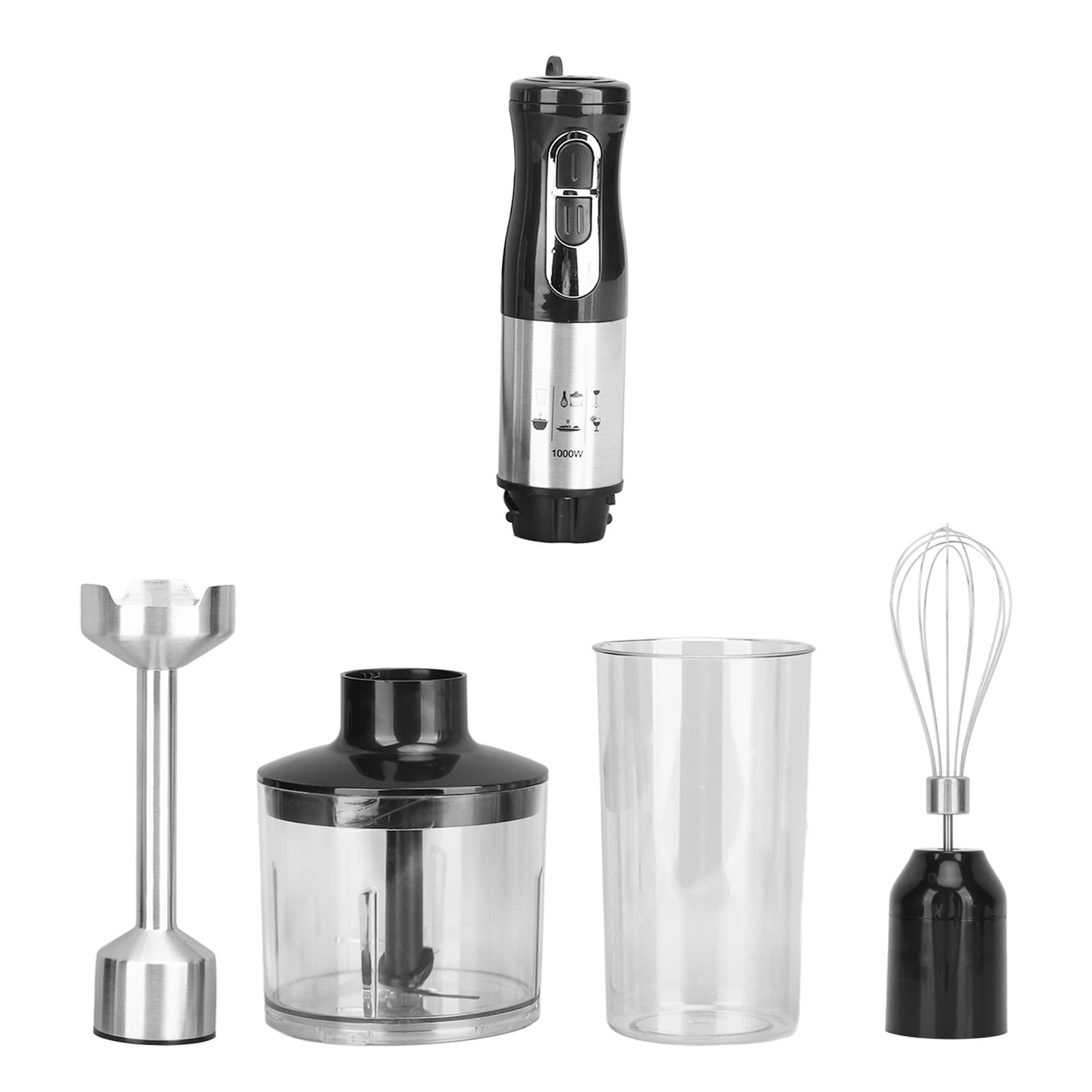 Blender ręczny 4 w 1 elektryczny blender zanurzeniowy trzepaczka do jajek trzepaczka mikser maszynka do mielenia mięsa narzędzie 1000W do kuchni ue wtyczka 220V