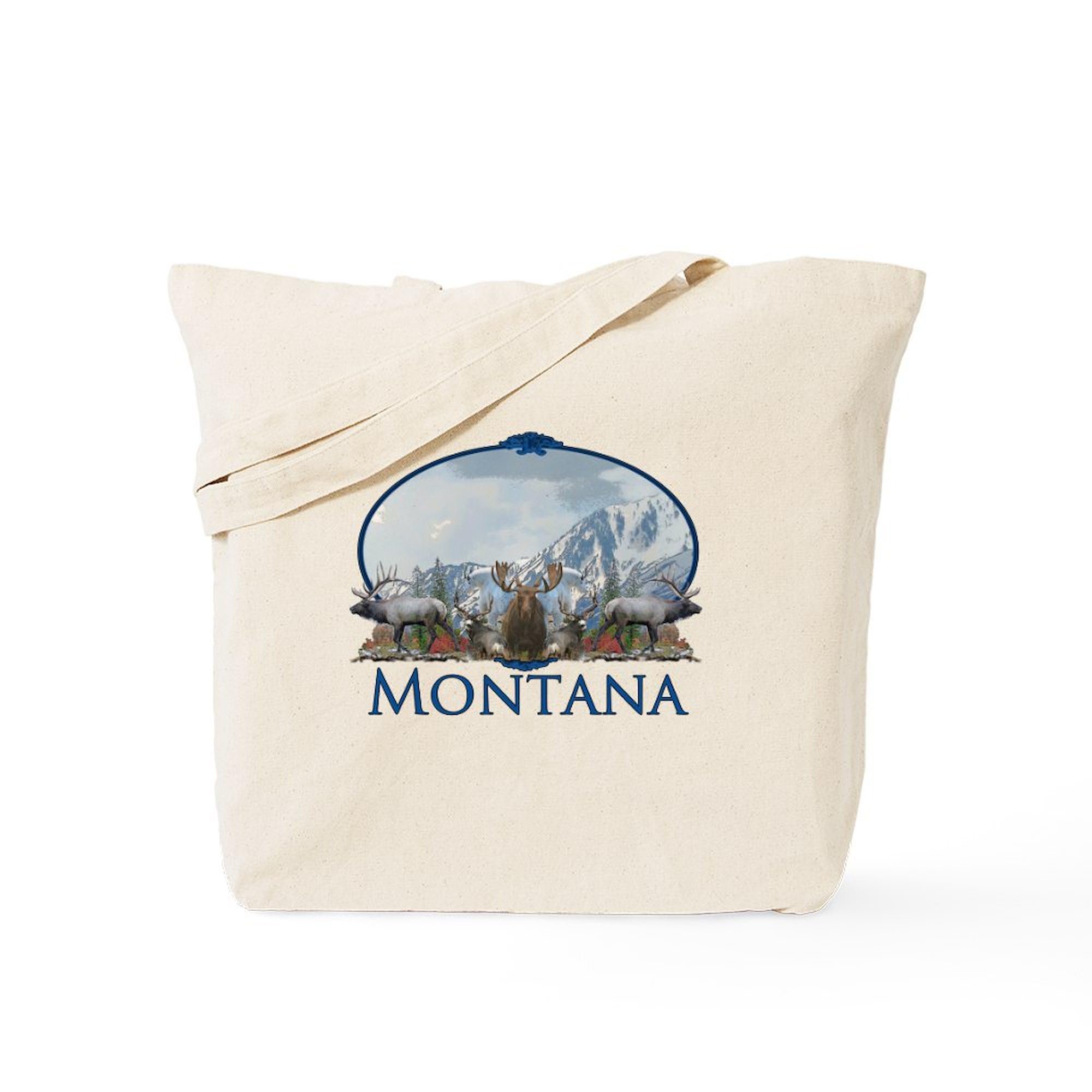 CafePress Montana Tote Bag Reusable Natural Beige Canvas Shopping Bag