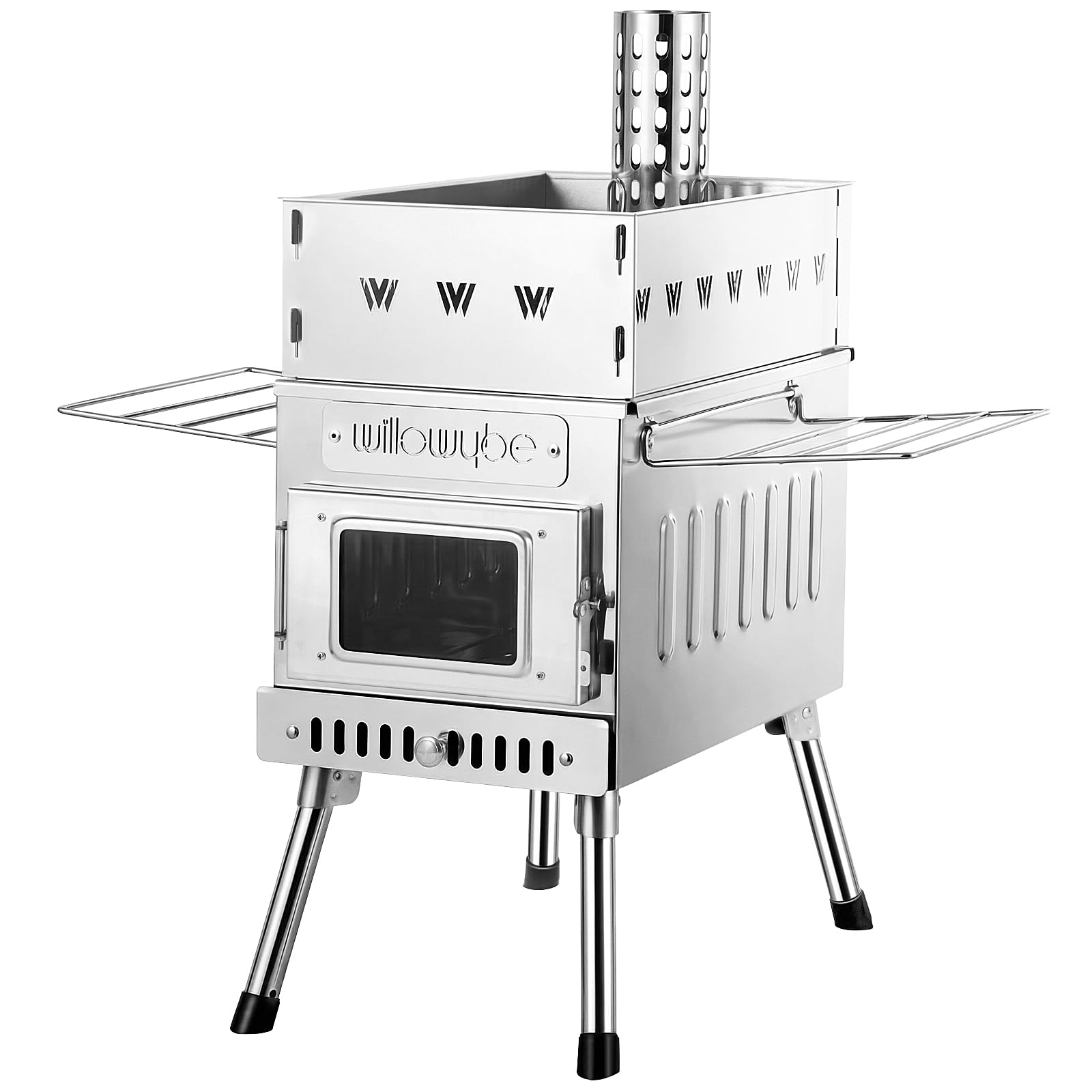WillowyBe Outdoor Sauna Hot Tent Stove, Rocket Stove Heater, Portable Camping Wood Stove for Dry Sauna, Cooking for Husband and Friends