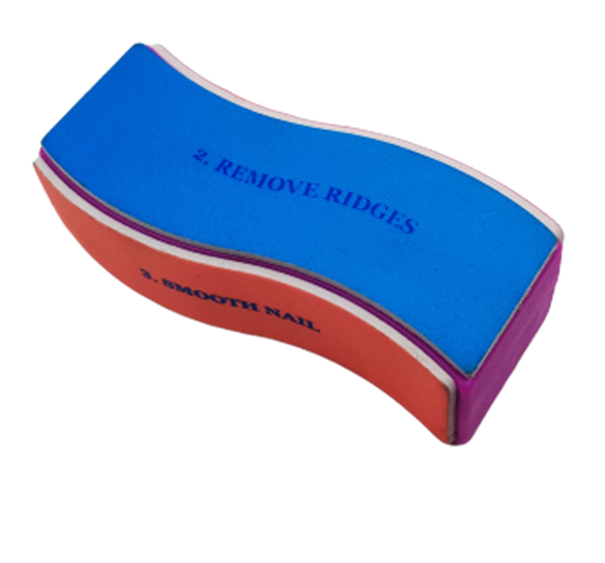 BARCODE Professional 4 Ways Manicure Pedicure Emery Board Nail Art Care Shiny Block Buffer Sanding Files Colourful Tool