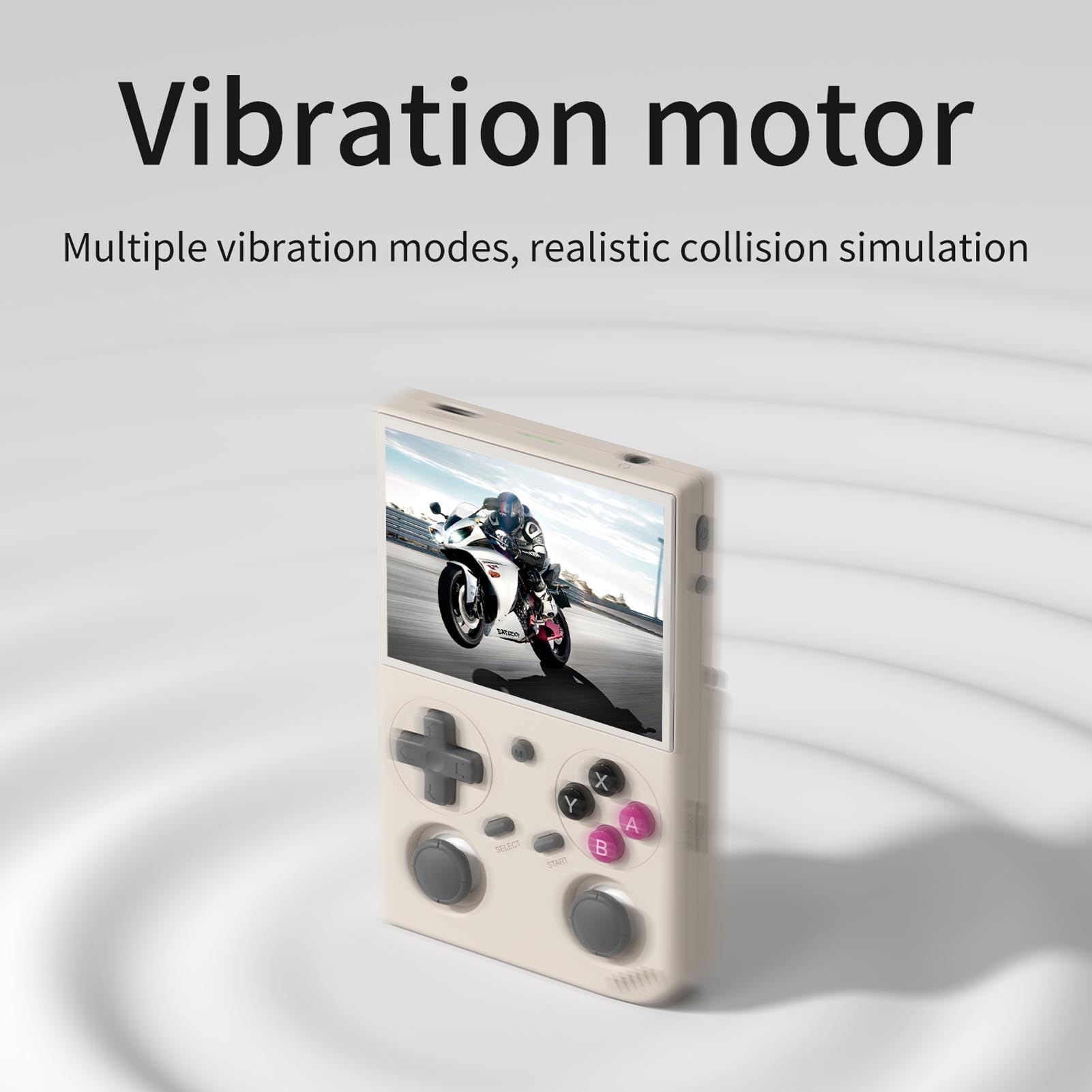 Vikye G350 Handheld Console Game, 3,5 -calowa Konsola Gier w Retro, Naładowane Klasyczne 3200 MAh Podwójne Joysticks Handheld Console (GREY)