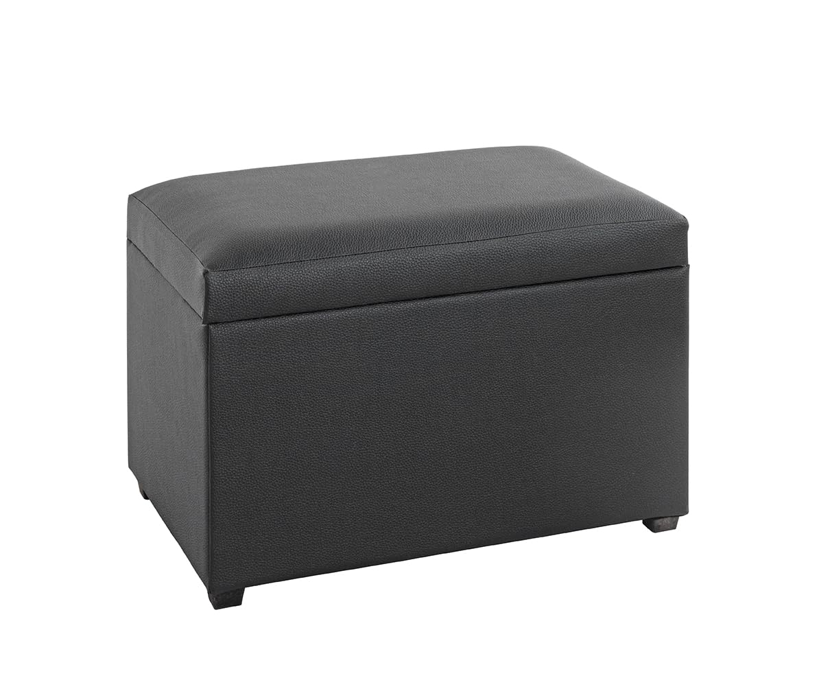 HAKU Sitztruhe schwarz, Kunstleder, MDF - Maße: B 58 cm x H 42 cm x T 39 cm, Style: Modern