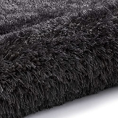 Image of Urban Modern Decor Features 4x6 Feet Modern Soft Shaggy Carpet Thick, Fluffy & 2 inch Pile Shag Rug for Your Kids Room, Bedroom & Livingroom(4x6 feet, Dark Grey Plain)