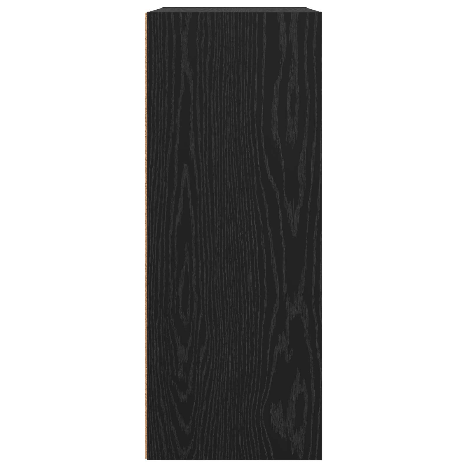 Libreria 60 x 30 x 76,5 cm, in legno nero, effetto rovere, organizer per soggiorno, ufficio e cameretta dei bambini, versatile, con ripiani regolabili