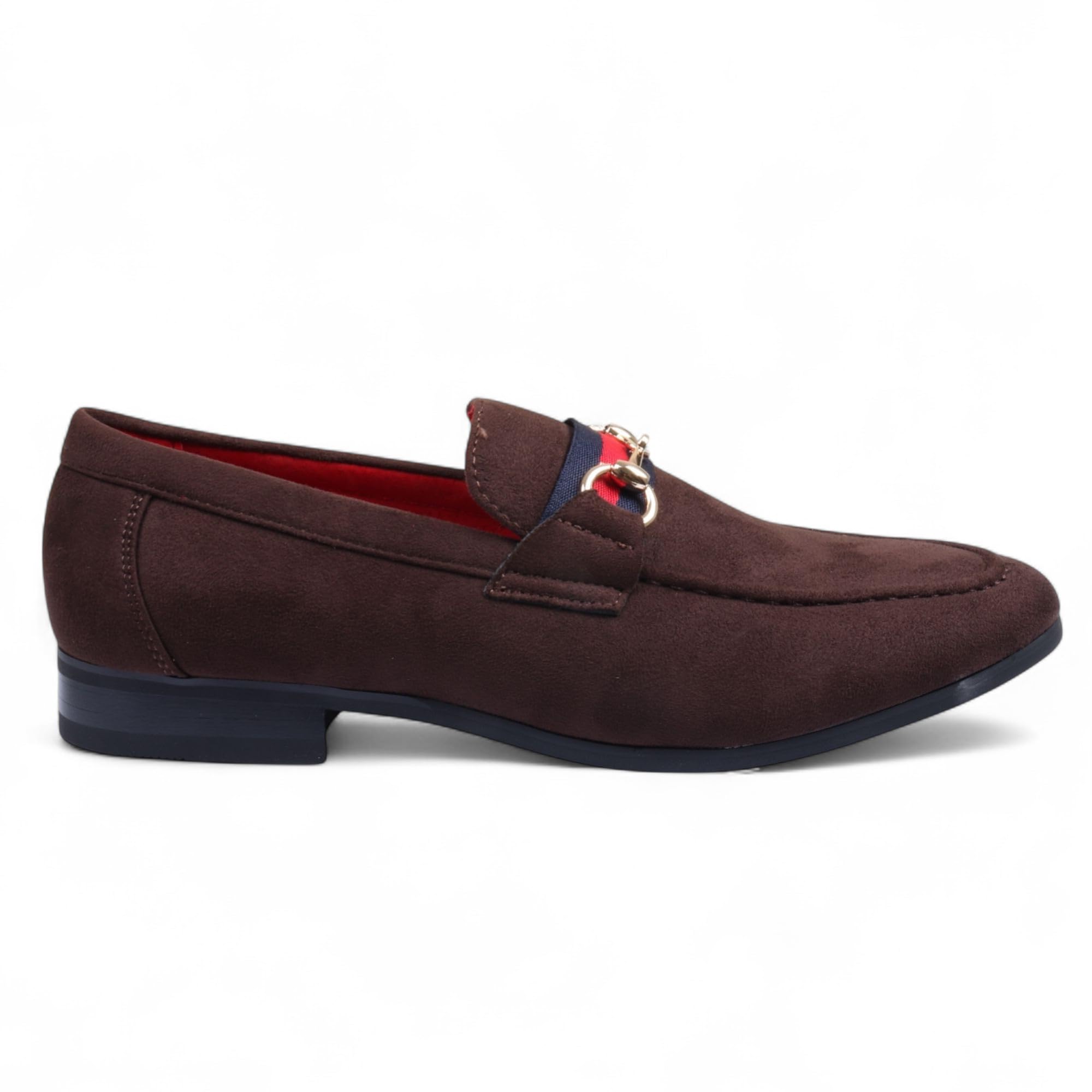 Mocasines de Ante para Hombre Dolcetto con Hebilla Dorada. Zapatos de Vestir Sin Cordones.