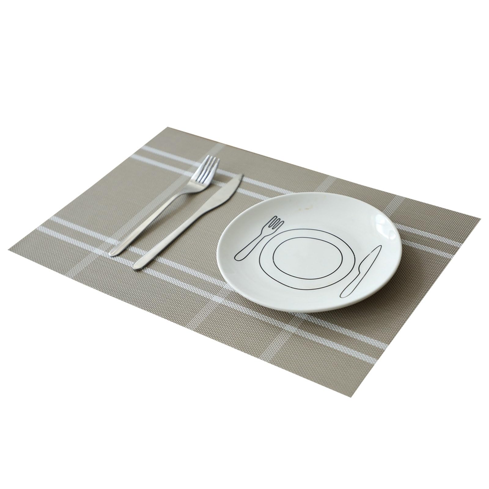 Set de table lavable anti tache en PVC rectangulaire pour grande table
