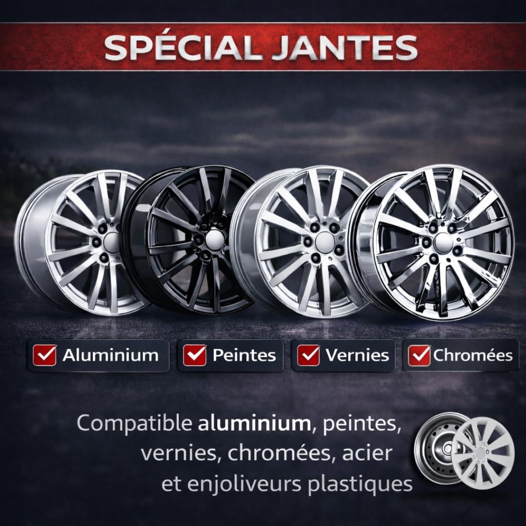 Tech'N'Fast Nettoyant Jantes Voiture, Puissant Contre poussière de Freins et saletés, Formule sans Acide, Compatible Jantes Aluminium, Acier et chromées - 5L