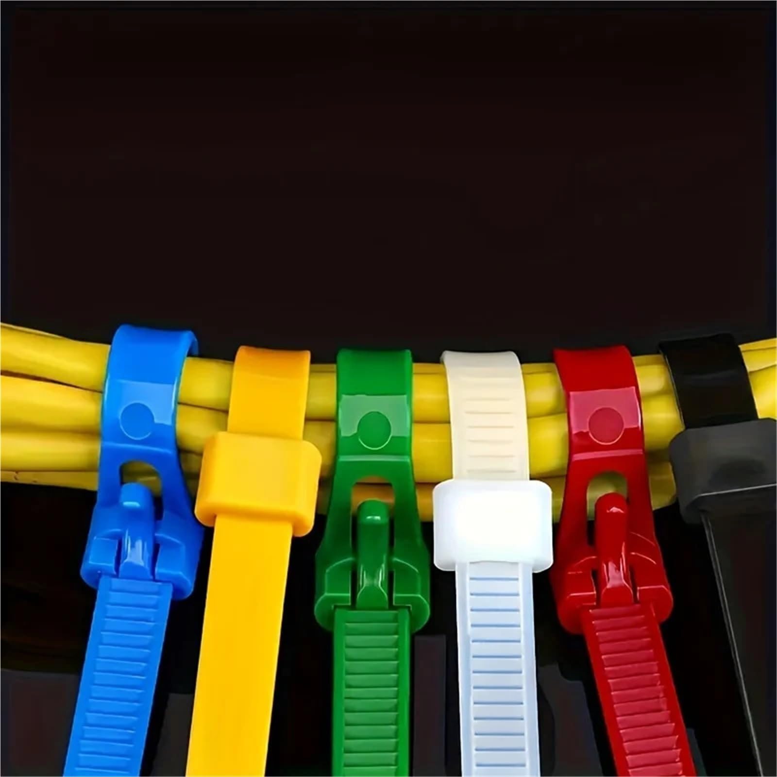 Bridas de nylon con clip, 1000 bridas de nailon multicolor for cables, gestión ajustable, resistente a la intemperie