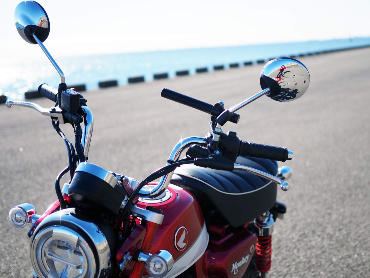 p-33モンキー125用ウインドシールド、サインハウススマホホルダーセット 楽天市場】1年保証付 メンテナンスクロス付！モンキー125 用