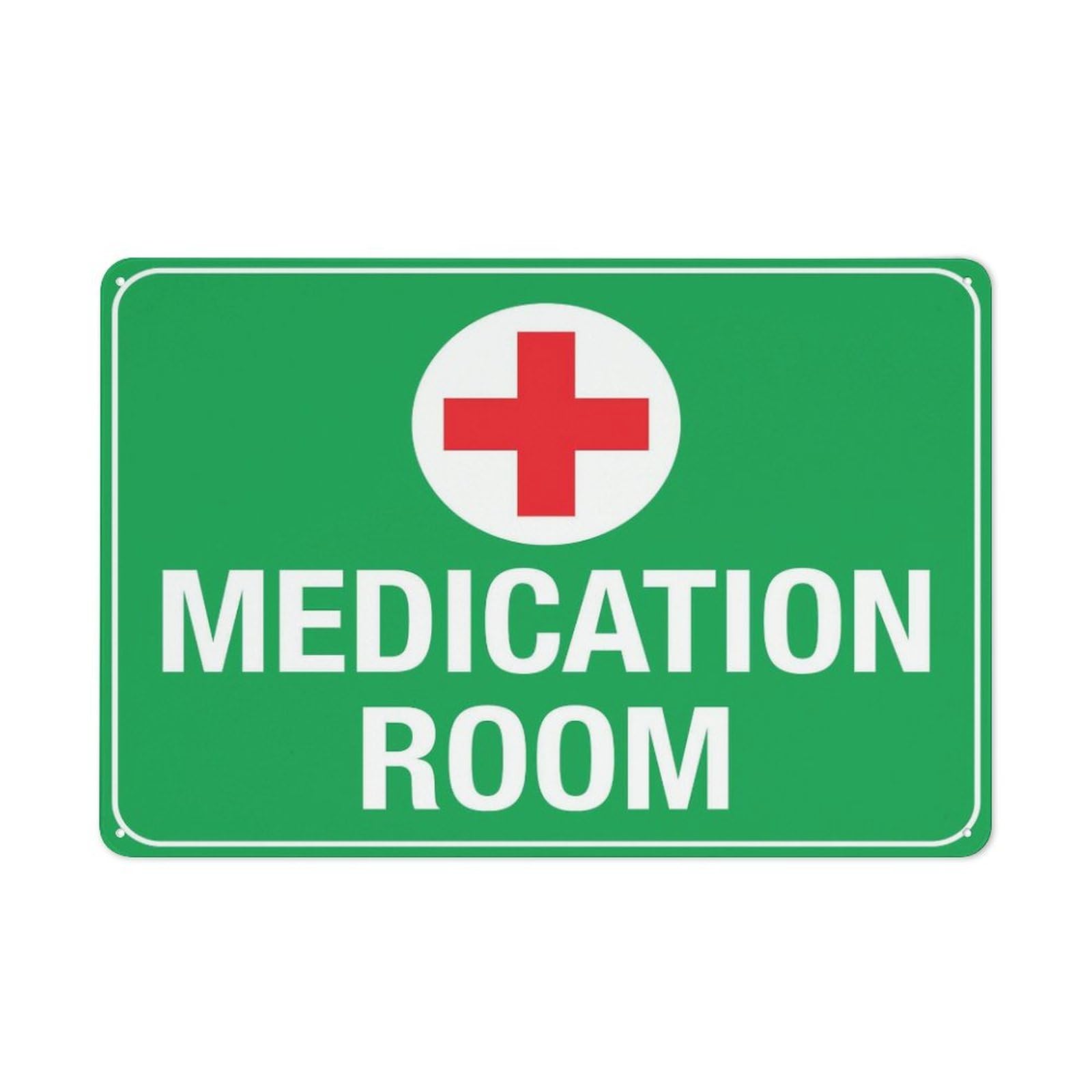 Xewazd A2057 Metal Tin Signs Medication Room Retro 8"X12" Metal Tin Sign - Playful Wall Decor For Shop, Garage, Yard & Man Cave