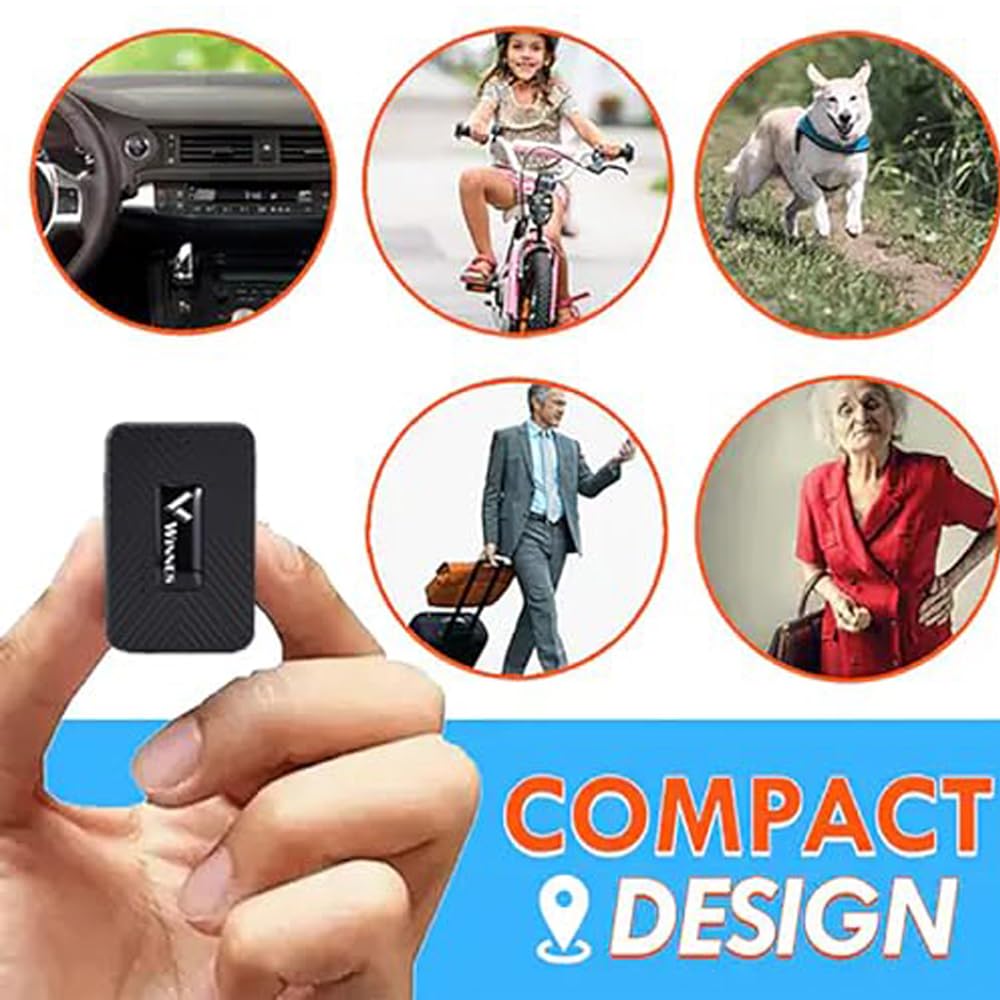 Micro Gps Tracker Spia con Magnete Localizzatore GPS in Tempo Reale Satellitare Tracciatore di Posizione GPS Tracker Portatile con Geo-fence Alarm e App Gratuita per Auto Moto Bambini