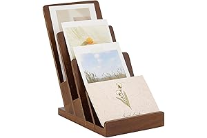 Classic Wooden Brochure Display Stand for Home Office