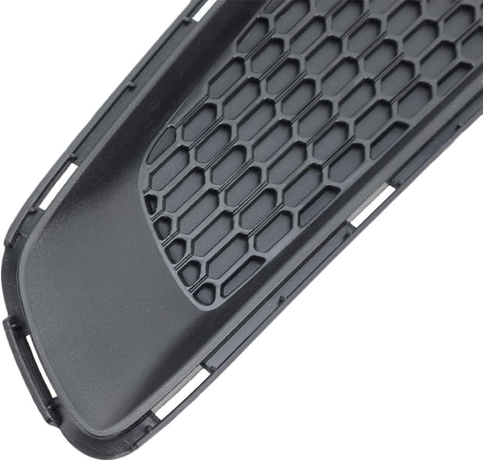 Left Textured Black Front Bumper Fog Light Bezel Cover Compatible With Cadillac ATS 2013-2014 W/O Hole Driver Side