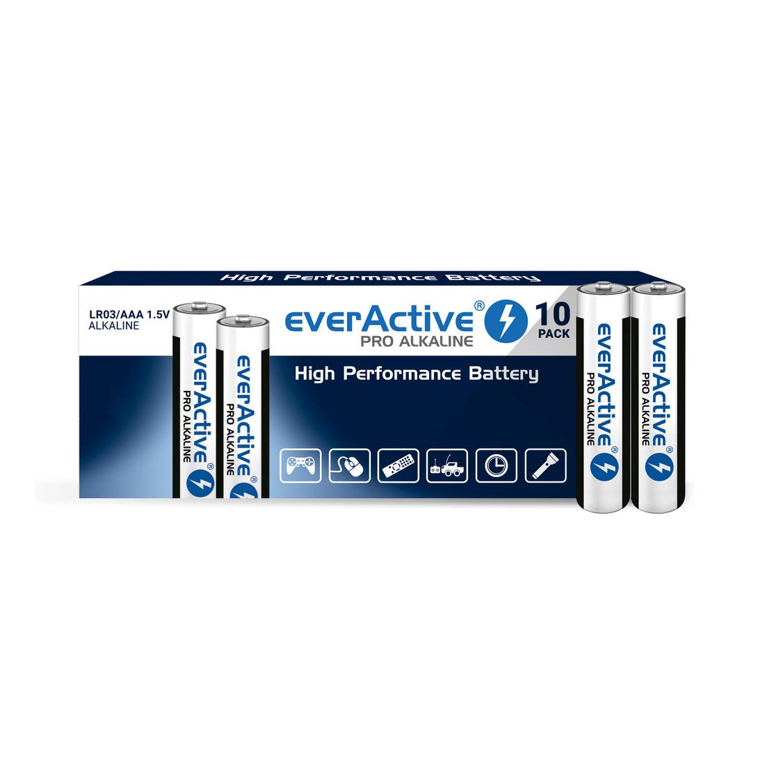 everActive AAA Batterien 200er Pack, Pro Alkaline, Micro LR03 R03 1.5V, höchster Leistung, 10 Jahre Haltbarkeit, 200 Stück