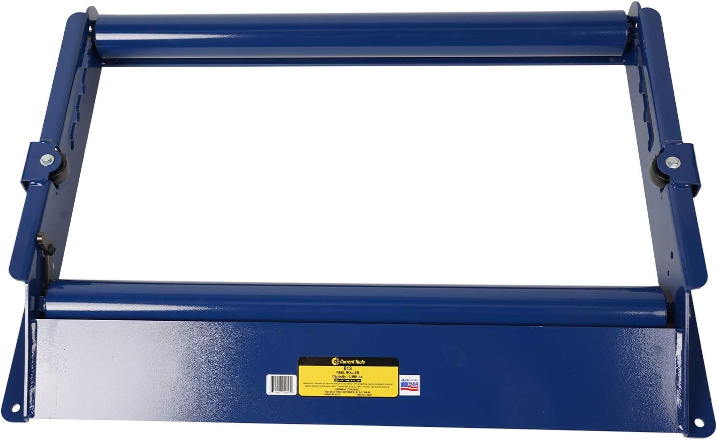 613 Reel Roller - 2500 LB Capacity Adjustable Cable Dispenser with Loading Ramp & 30" Max Reel Width