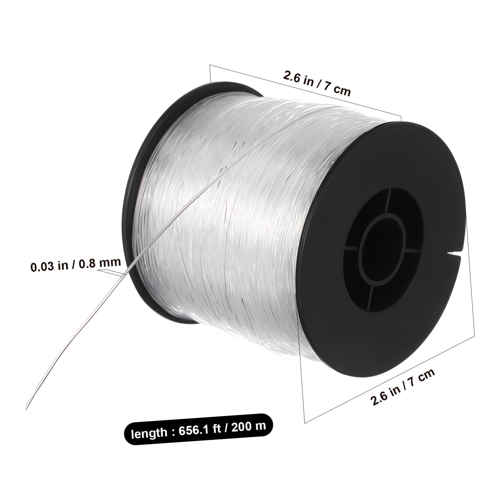NUOBESTY Fishing Line 200m Nylon Fishing Wire for Crafts Heavy Duty Hanging String