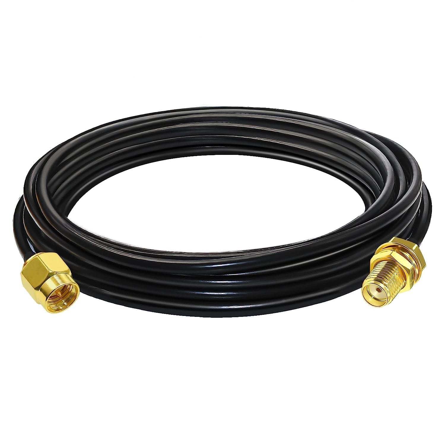 Maswell LMR240 Equivalent Coaxial Cable 5m 16.4ft, 50 Ohm Low Loss Extension Cable