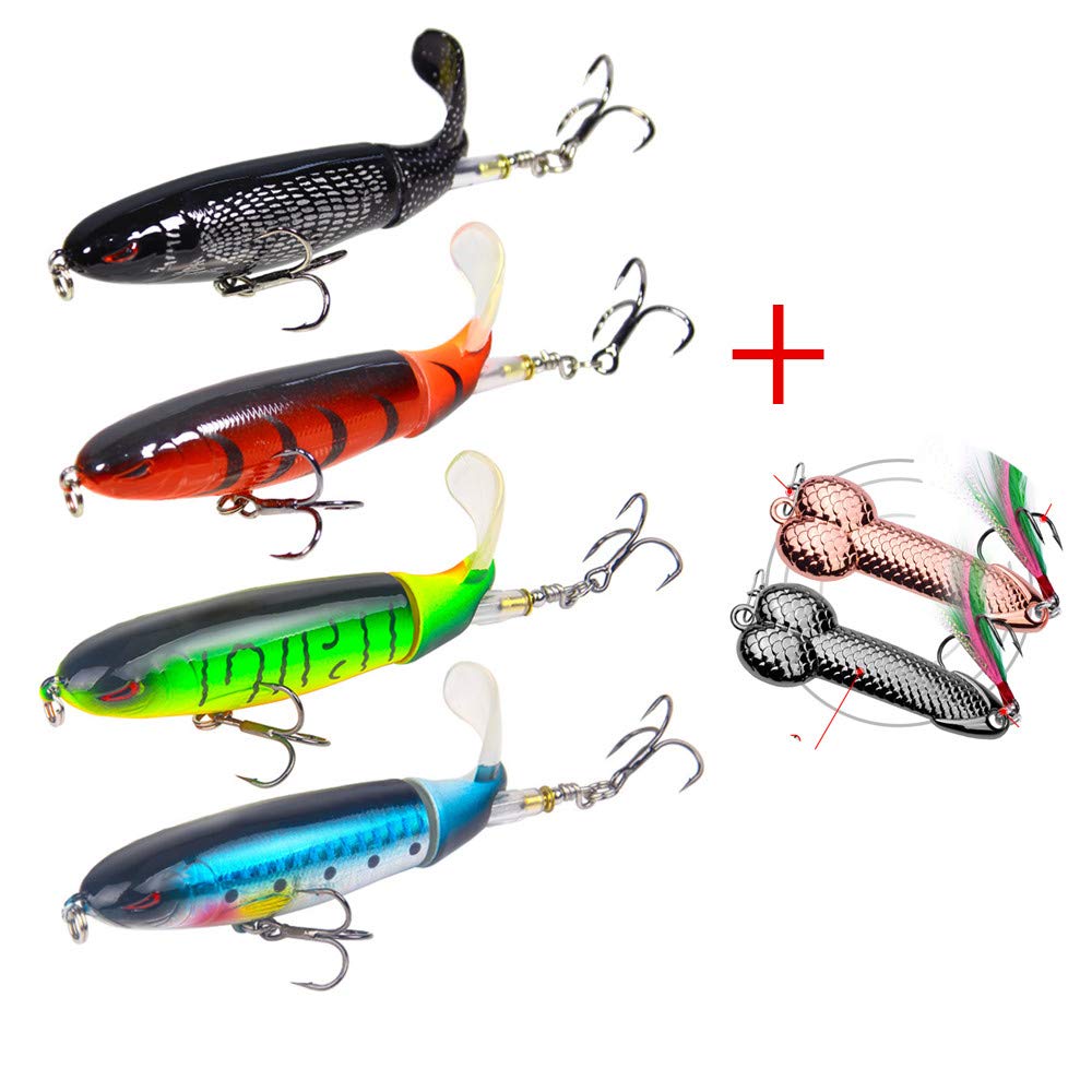 DOITPE Fishing Lures Set,Lifelike Topwater Fishing Lures Fishing Jigs Bass Lures Set Slow Sinking Hard Lure Fishing Tackle Kits